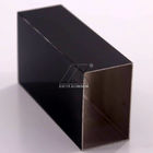 Zwarte Uitgedreven Aluminiumprofielen, het Poederdeklaag van het Aluminium Vierkante Buizenstelsel