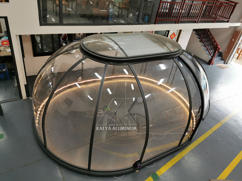 De openlucht Duidelijke Transparante van het het Aluminiumprofiel van PC Grote de Koepelhandel toont Tent voor het Kamperen
